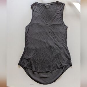Trouve Black V-Neck Tank Top